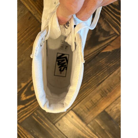 Vans Sk8 Hi Stacked High Top Platform Sneakers White Shoes Women 7 Skateboarding - Picture 13 of 16